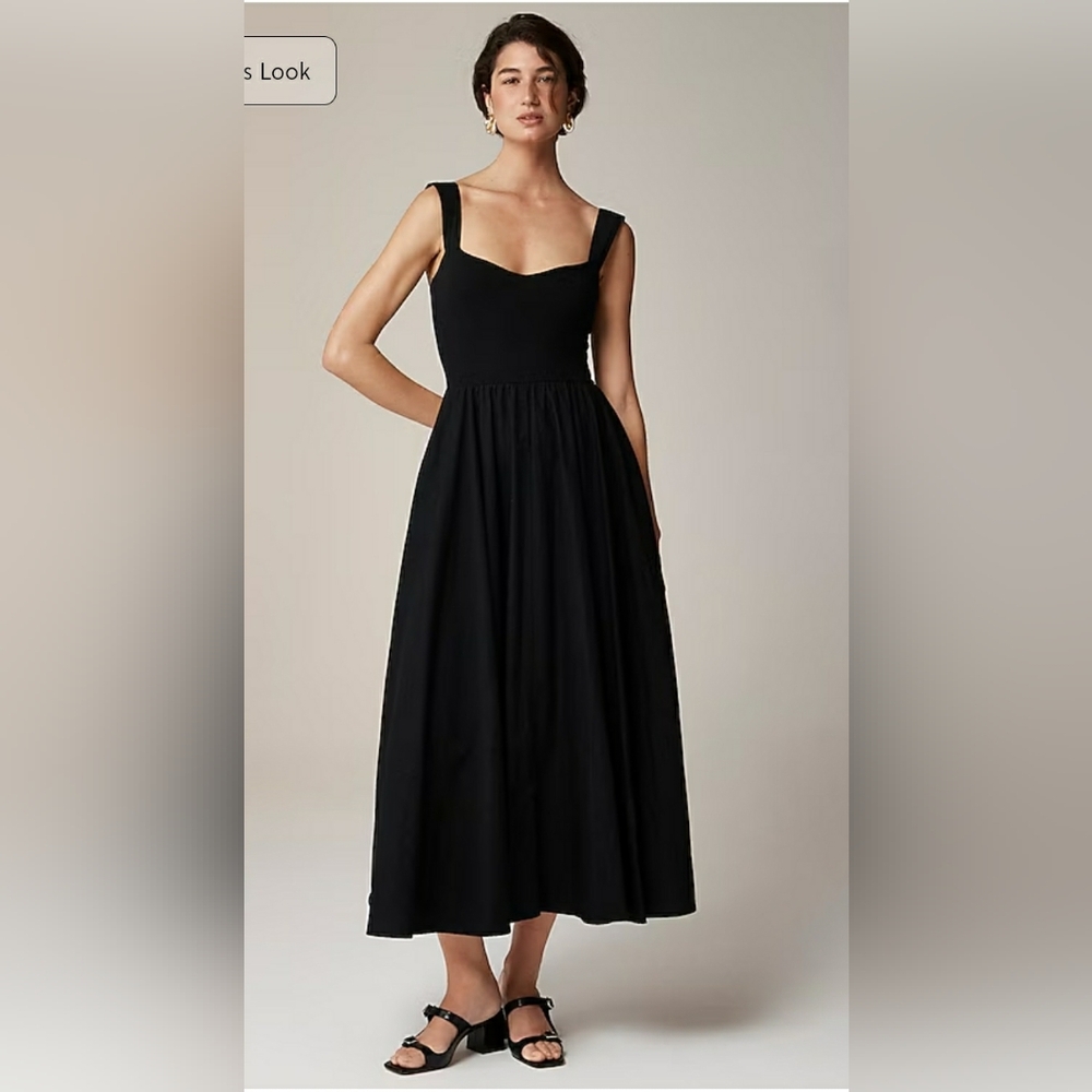 J. Crew Sweetheart Tank Dress with Poplin Skirt
